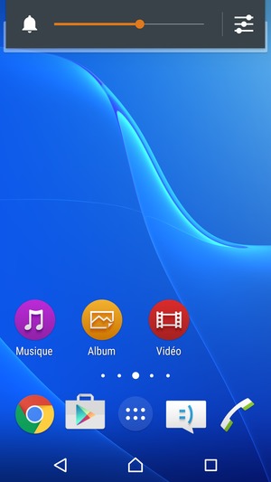 Maintenir appuyé pour baisser le volume au niveau requis