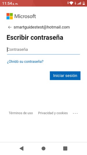 Introduzca su contraseña y seleccione Iniciar sesión