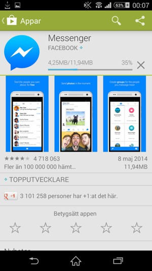 Vänta på att installationsprocessen avslutas