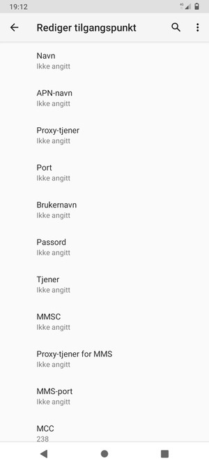Skriv inn internett-informasjon