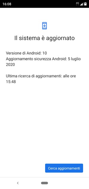 Seleziona Cerca aggiornamenti