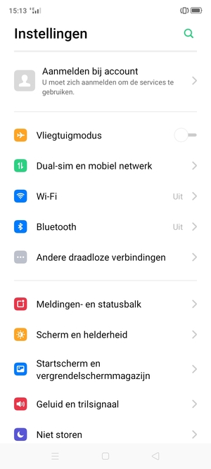 Selecteer Dual-sim en mobiel netwerk