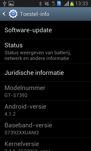 Selecteer Software-update