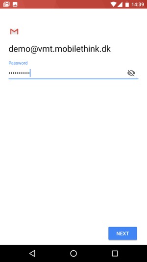 Enter your password and select NEXT