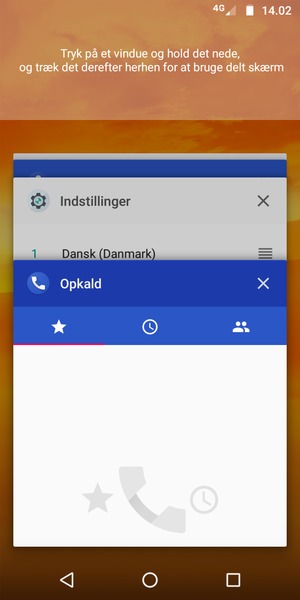 Swipe apps til højre for at lukke dem