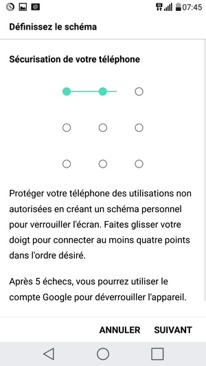 Sélectionnez SUIVANT