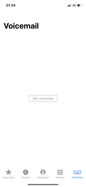 Selecteer Bel voicemail