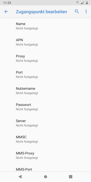 Geben Sie Internet-Informationen ein