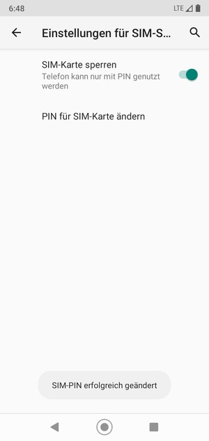 Ihre SIM-PIN wurde geändert
