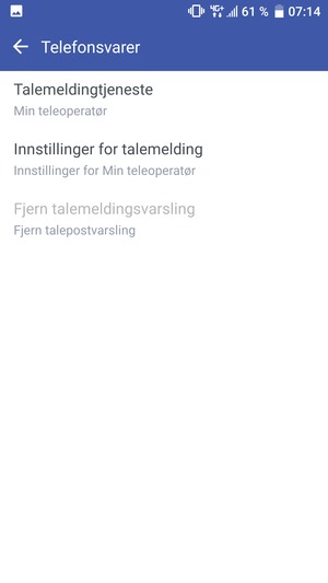 Velg Innstillinger for talemelding