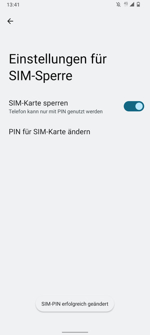 Ihre SIM-PIN wurde geändert