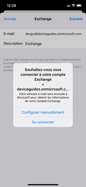 Sélectionnez Configurer manuellement