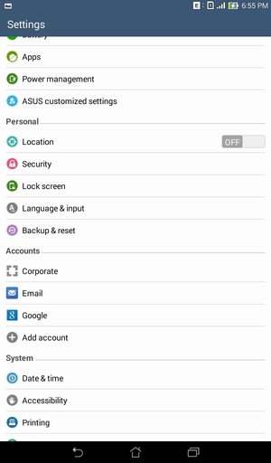 Scroll to and select Lock screen