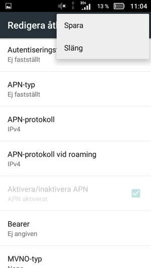 Välj Spara