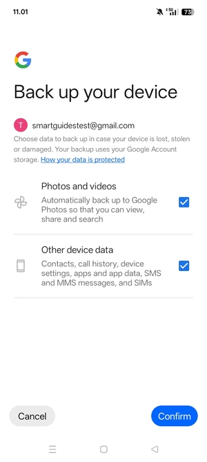 Select your preferred options and select Confirm
