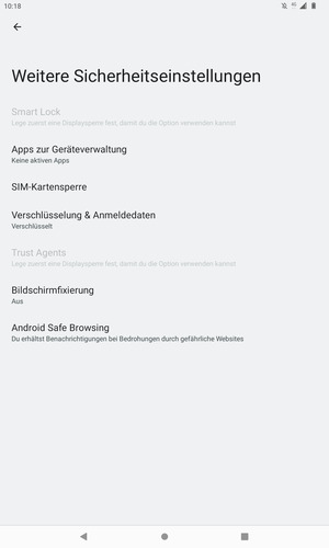 Wählen Sie SIM-Kartensperre