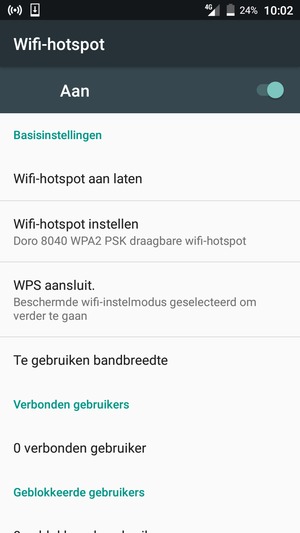 Uw telefoon is nu geïnstalleerd voor gebruik als modem