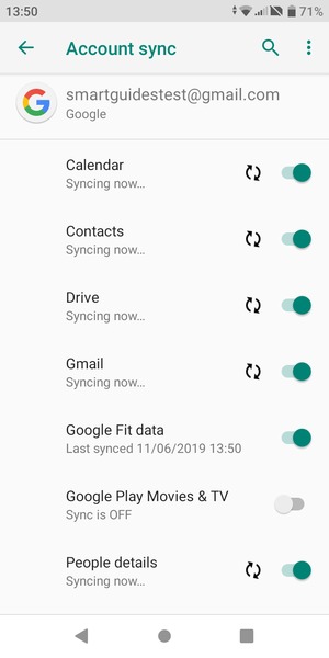 Your information will be synchronised