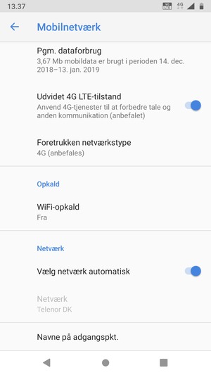 Scroll til og vælg Navne på adgangspkt.