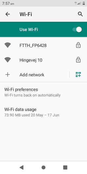 Select the wireless network you want to connect to