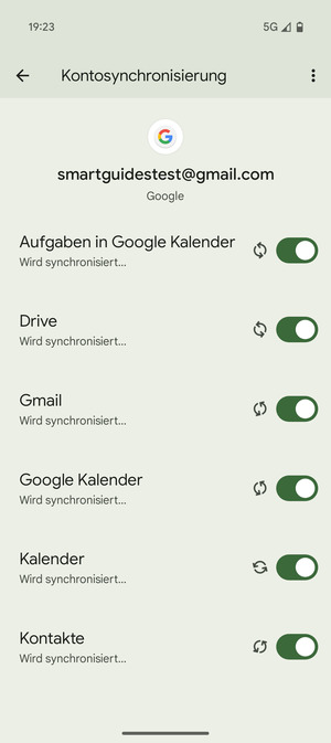 Ihre Kontakte von Google werden nun auf Ihr Handy synchronisiert