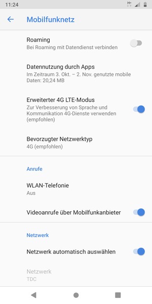 Schalten Sie Netzwerk automatisch auswählen aus