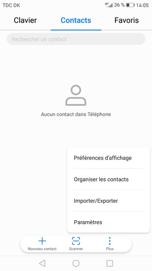 Sélectionnez Importer/Exporter