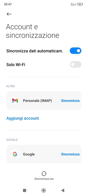 Seleziona Google