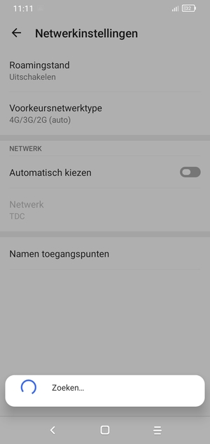Wacht tot de zoekopdracht beëindigd is