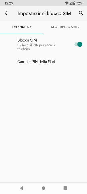 Seleziona Public e Cambia PIN della SIM