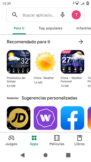 Select the search bar