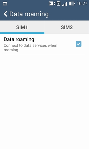 Turn Data roaming on or off