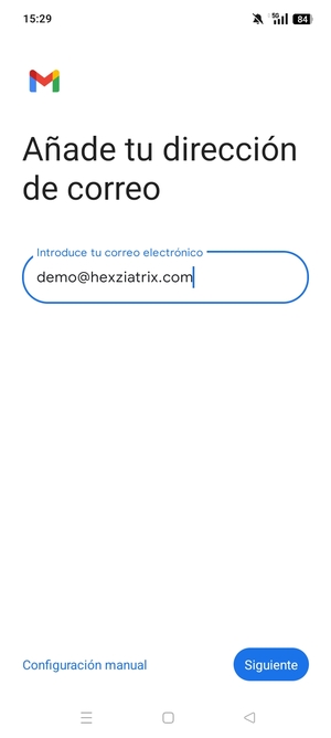 Introduzca su Dirección de correo electrónico y seleccione Siguiente