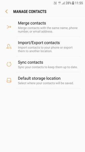 Select Import/Export contacts