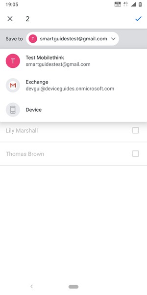 Select your Google account