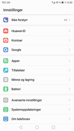 Bla til og velg Systemoppdateringer