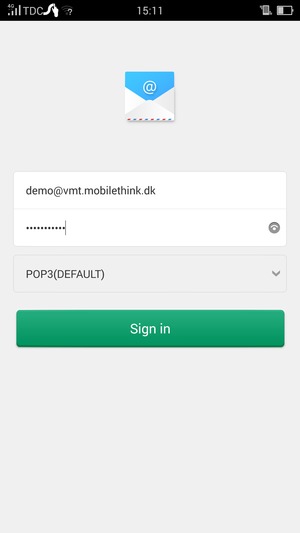 Enter your Email address and Password