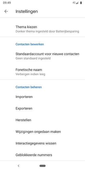 Scroll naar en selecteer Importeren