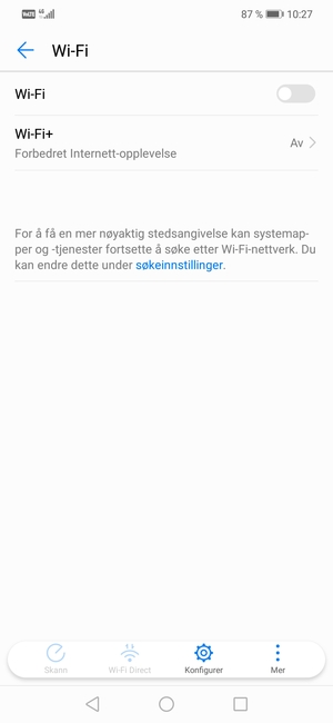 Slå på Wi-Fi