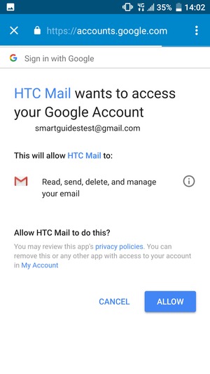 Select ALLOW