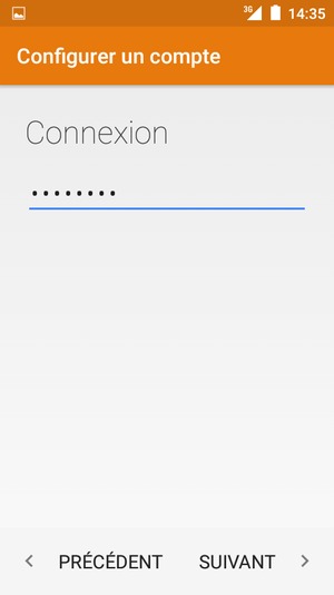 Saisissez votre mot de passe Gmail ou Hotmail et sélectionnez SUIVANT