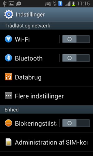 Vælg Wi-Fi