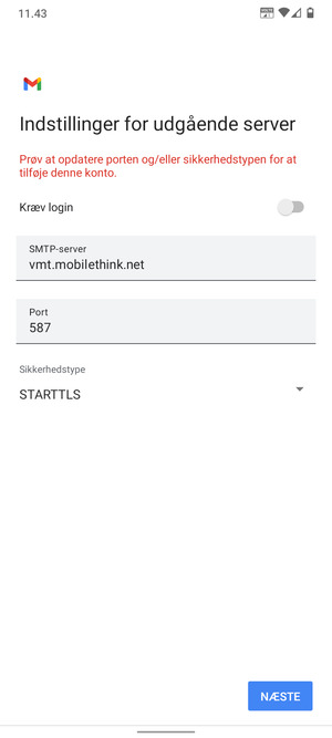 Vælg Sikkerhedstype