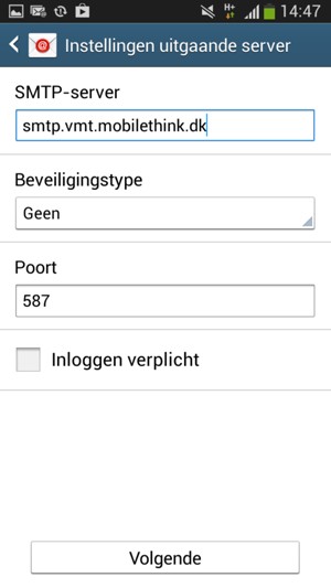 Haal het vinkje uit het Inloggen verplicht selectievakje en selecteer Volgende