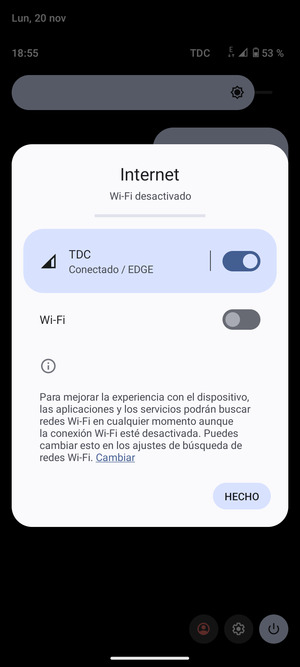 Seleccione HECHO