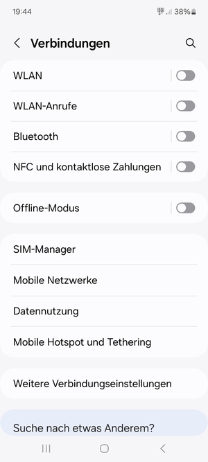 Wählen Sie Mobile Netzwerke