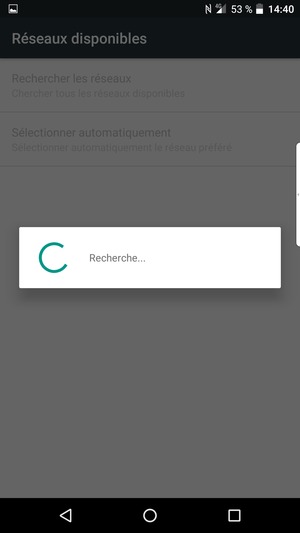 Veuillez attendre la fin de la recherche