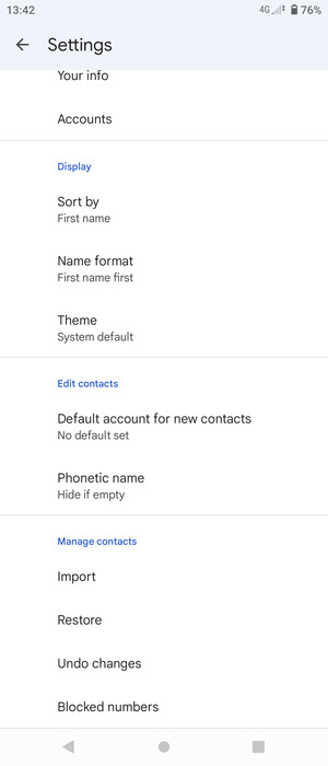 Scroll to and select Import