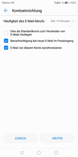 Wählen Sie WEITER