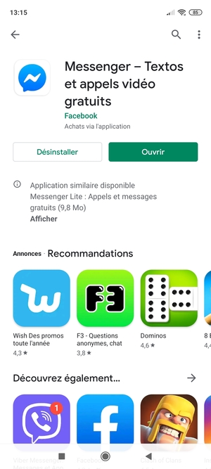 Sélectionnez Ouvrir
